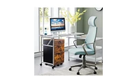 Slickblue 2-Drawer Rolling Wood File Cabinet with Lock