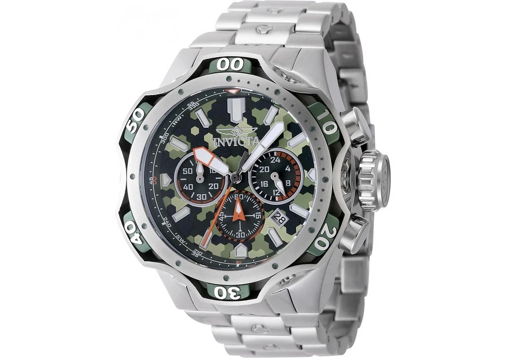 Invicta Men's 47755 Venom Quartz Chronograph Gold, Green, Olive Green, Light Green Dial Watch