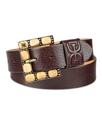 Sam Edelman Stone Embellished Buckle Belt