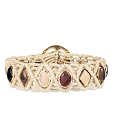 Sam Edelman Women's Boho Macrame Stone Embellished Belt