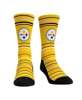 Rock 'Em Men's Pittsburgh Steelers Primary Crew Socks Boxer Briefs Combo Pack