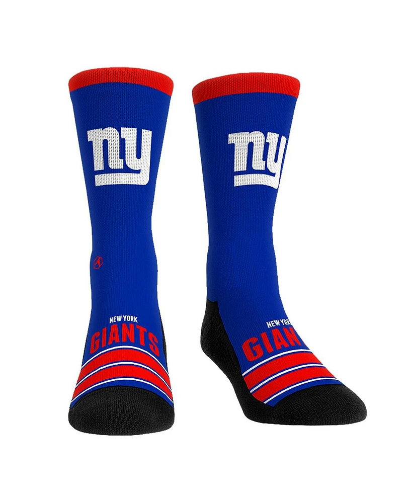 Rock 'Em Men's and Women's New York Giants Gametime Stripe Crew Socks