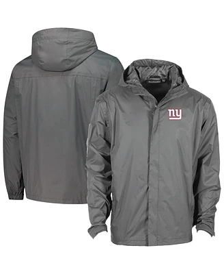 Dunbrooke Men's Graphite New York Giants Tropic Waterproof Packable Full-Zip Hoodie Jacket