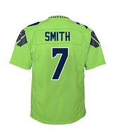 Nike Big Boys and Girls Geno Smith Neon Green Seattle Seahawks Alternate Player Game Jersey