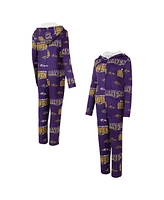 Concepts Sport Women's Purple Baltimore Ravens Roadway Allover Print Microfleece Full-Zip Union Suit