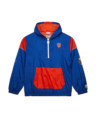 Mitchell & Ness Men's and Women's Blue New York Knicks Hardwood Classics Team Og 3.0 Anorak Half-Zip Windbreaker Jacket