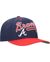 Mitchell & Ness Men's Navy Atlanta Braves All In 2.0 Adjustable Hat