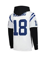 Mitchell & Ness Men's Peyton Manning White Indianapolis Colts Player Name Number Hoodie Legacy Jersey