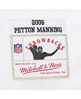 Mitchell & Ness Men's Peyton Manning White Indianapolis Colts Player Name Number Hoodie Legacy Jersey