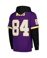 Mitchell & Ness Men's Randy Moss Purple Minnesota Vikings Player Name Number Hoodie Legacy Jersey