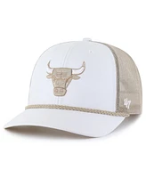 '47 Brand Men's White, Tan Chicago Bulls 2024/25 City Edition Trucker Adjustable Hat