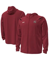 Under Armour Men's Garnet South Carolina Gamecocks Unstoppable Performance Fleece Hoodie Half-Zip Jacket