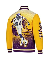 Mitchell & Ness Men's Randy Moss Purple Minnesota Vikings Retired Player Satin Full-Zip Jacket