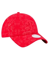 New Era Women's Red Philadelphia Phillies Tonal Floral 9twenty Adjustable Hat