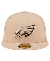 New Era Men's Tan Philadelphia Eagles Candied Pecan 59FIFTY Fitted Hat