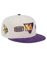 New Era Men's Cream/Purple Minnesota Vikings Corduroy 59FIFTY Fitted Hat