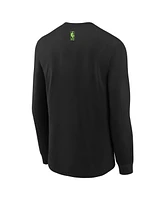 Nike Big Boys and Girls Black Boston Celtics 2024/25 City Edition Wordmark Performance Long Sleeve T-Shirt