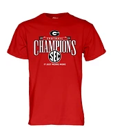 Blue 84 Men's Red Georgia Bulldogs 2024 Sec Football Conference Champions Locker Room T-Shirt