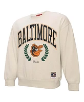 Mitchell & Ness Women's Cream Baltimore Orioles Cooperstown Collection Laurel Pullover Sweatshirt