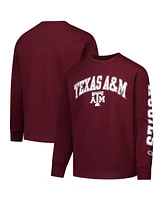 Champion Big Boys and Girls Maroon Texas A & M Aggies Distressed Arch Over Logo Long Sleeve T-Shirt