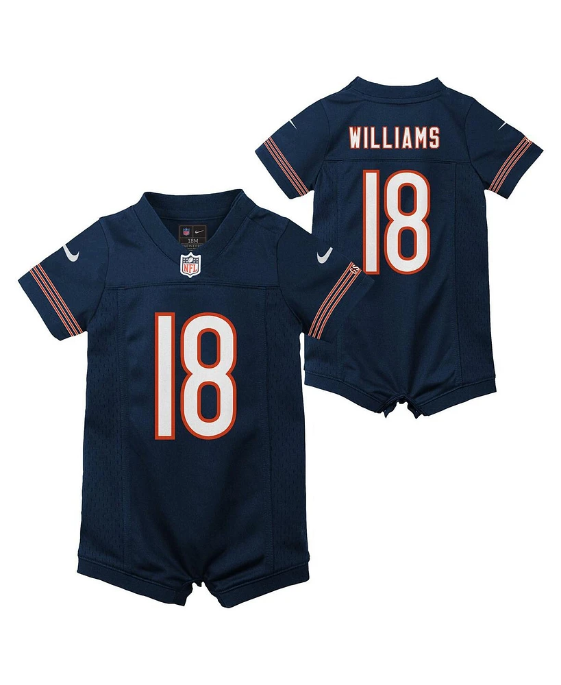 Nike Big Boys and Girls Caleb Williams Navy Chicago Bears Game Romper Jersey