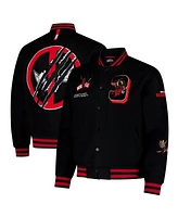 Team Liquid Men's and Women's Black/Red Deadpool Full-Snap Varsity Jacket