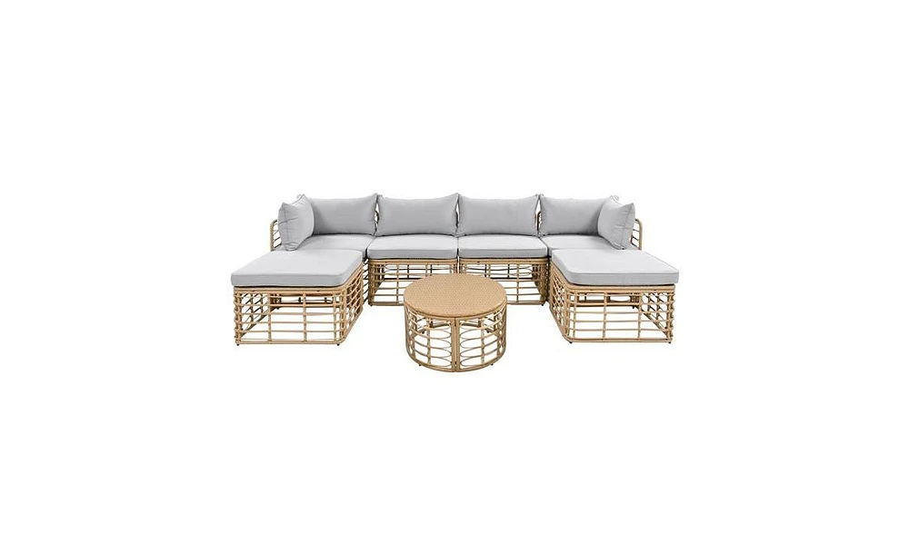 Slickblue 7-Piece Outdoor Patio Furniture Set for Stylish and Comfortable Outdoor Relaxation