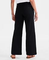 Style & Co Women's Stretch Mid-Rise Wide-Leg Pants, Exclusively at Macy's