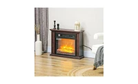 Slickblue Compact Electric Fireplace Heater for Living Room or Bedroom