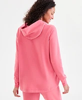 Style & Co Women's Side-Snap Fleece Hoodie, Exclusively at Macy's