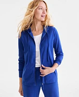 Style & Co Women's Zip-Front Hooded Sweatshirt, Created for Macy's