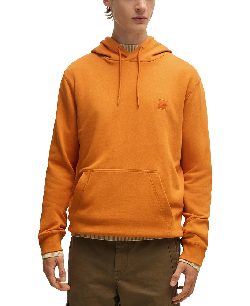 Boss by Hugo Men's Regular-Fit French Terry Logo Patch Hoodie