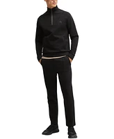 Boss by Hugo Men's Double B Monogram Zip-Neck Sweatshirt