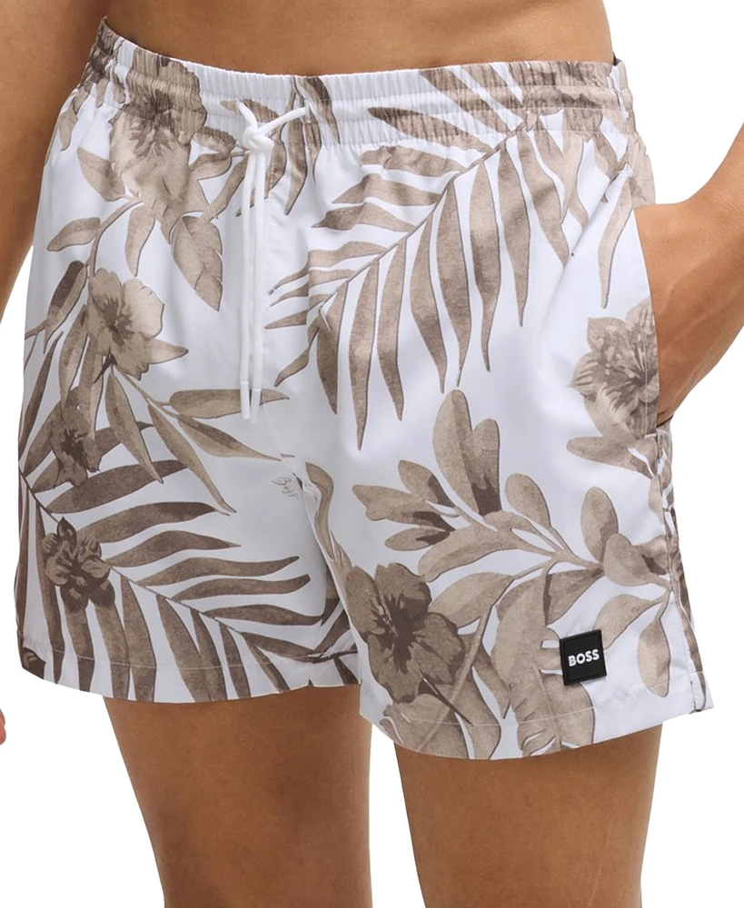 Boss by Hugo Men's Seasonal Print Swim Shorts