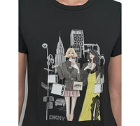 Dkny Women's Short-Sleeve Graphic T-Shirt