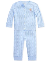 Polo Ralph Lauren Baby Mini-Cable Cardigan & Pant Set