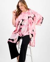 Anne Klein Plus Chiffon Kimono