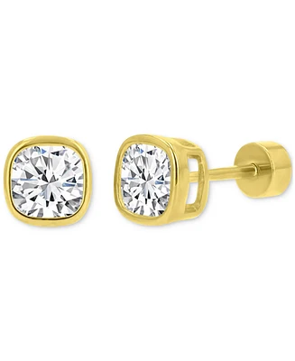 Cubic Zirconia Cushion-Cut Stud Earrings (2-1/2 ct. t.w.) 14k Gold-Plated Sterling Silver