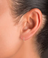 Cubic Zirconia Small Hoop Earrings (1/2 ct. t.w.) in 14k Gold-Plated Sterling Silver, 0.62"