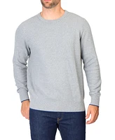 Tailorbyrd Men's Textured Waffle Crew Neck Sweater