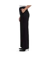 Ellen Tracy Women's Straight Leg Pant with Satin Waistband