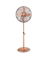 16" Standing Pedestal Fan with 3 Speed Settings Carrying Handle Aluminum Blades