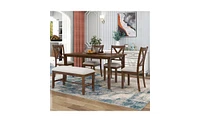 Slickblue 6-Piece Kitchen Dining Table Set for Stylish and Functional Mealtime Gatherings