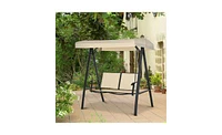 Slickblue 2-Seater Outdoor Patio Swing Chair with Comfortable Cushions for Garden or Balcony Relaxation