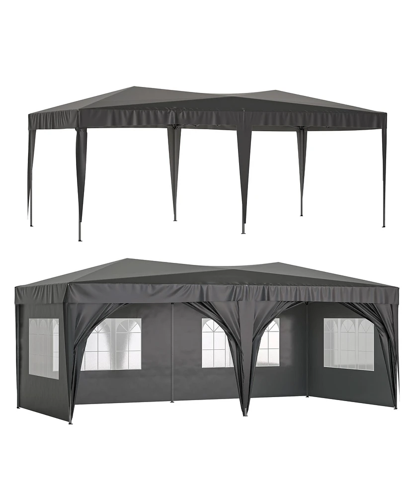 Slickblue Heavy Duty Awning Canopy Pop Up Gazebo Marquee Party Wedding Event Tent