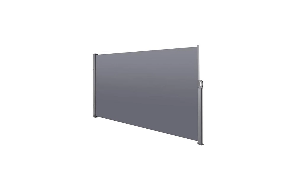 Slickblue Uv Resistant and Waterproof Patio Privacy Screen, Retractable Side Screen Awning