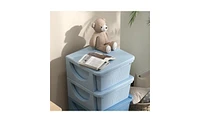 Slickblue Multi-Purpose Clothes and Toy Cubby Storage for Kids' Room Home Organization