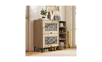 Slickblue Stylish Entryway Shoe Cabinet for Organized Storage and Space Saving