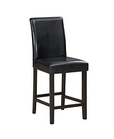 Gymax Set of Bar Stools 25inch Counter Height Barstool Pub Chair w/Rubber Wood Legs