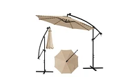 Slickblue Umbrella with Integrated Led Lights for Evening Outdoor Spaces